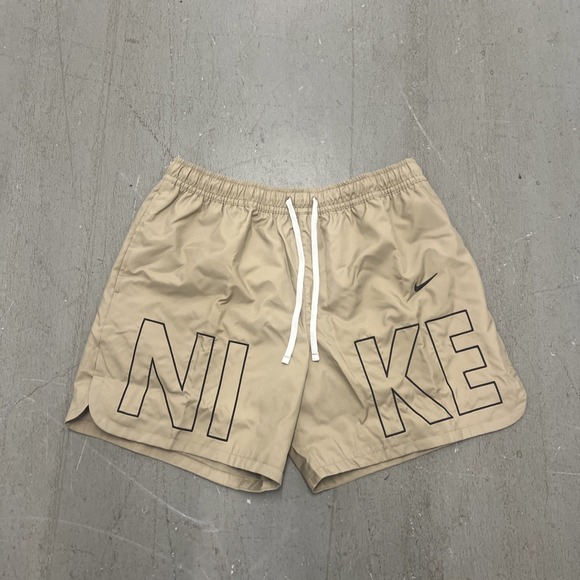 Nike Other - Nike Men's Sportswear Woven Flow Athletic Shorts Tan And Black  Large FJ1653-247